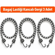 Bagaj Lastiği Kancalı Gergi 3 Adet / 90 cm Bagaj Halatı