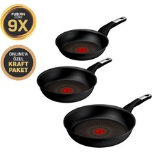 Tefal Explore Fusion Core 9X 3'lü Tava Seti - 20/24/28 Cm