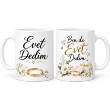 Evet Dedim / Ben De Evet Dedim 2'li Porselen Kupa Seti - Model 445