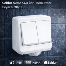 Seldur Sıva Üstü Anahtar Komütatör IP54 Suya Neme Dayanıklı
