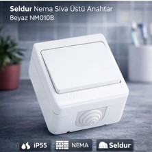 Seldur Sıva Üstü Tekli Anahtar IP54 Suya Neme Dayanıklı