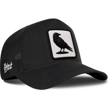 BlackBörk Karga Logolu Cordura Siyah Trucker Şapka