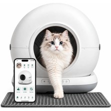 Haustier CB001 Akıllı Otomatik Kedi Tuvaleti, APP ile Kontrol, 75lt İç Hazne, 7lt Çöp Haznesi