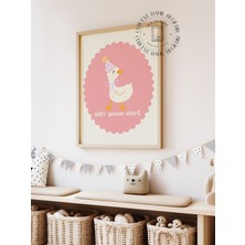 Des Vu Print Silly Goose Alert Posteri, Ördek Çocuk Odası Temalı Çerçevesiz Poster