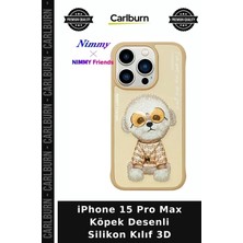 Carlburn iPhone 15 Pro Max Köpek Desenli Silikon Kılıf 3D Cihaz Koruma Erkek Aksesuar Akıllı Telefon