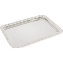 Mikasa Moor Silver Çiçek Işlemeli  Tepsi 24X33 cm