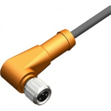 Katlax CBF08-R33N2-02BPVC 3 Pin Dişi M8 2 Metre 90° Açılı Pvc Led'li Sensör Kablosu