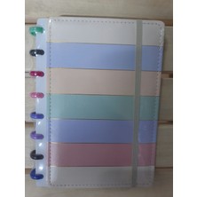Sobe Sök Tak Defter Açılabilen Renkli Spralli 15 x 20 cm Deri Ciltli  Lastikli Kapak