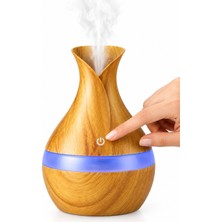 Hazar Ahşap Görünümlü Ultrasonik Hava Nemlendirici ve Aroma Difüzörü
