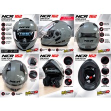 NCR-162 Çene Açılır Gözlüklü Ece-22-05 Belgeli Kask Nardo Gri