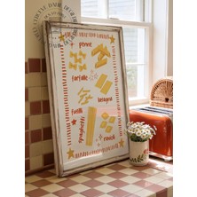 Des Vu Print Makarna Çeşitleri Posteri, Çerçevesiz Mutfak Temalı Poster