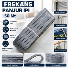 FREKANS Panjur İpi 50 Metre Gri – Örgülü Panjur Kordonu ve Çok Amaçlı İp