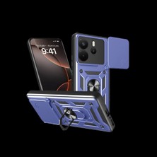 Xiaomi Redmi Note 14 4g Pars Lens Yüzüklü Silikon - Lacivert