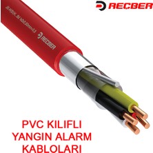 Reçber 1×2×0.8 Mm+0.40 mm Jy(St)Y Pvc Yangın Alarm Kablosu 100 M