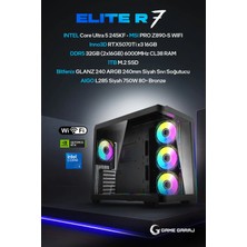 Game Garaj Elite R7 Intel U5 245KF RTX5070TI 32GB Ram 1tb SSD 240MM Sıvı Soğt Freedos Oyuncu Oem Paket