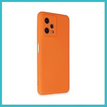 Defne Store Redmi Note 12 5g Uyumlu Kılıf Nano Içi Kadife Silikon - Turuncu Dfnbez