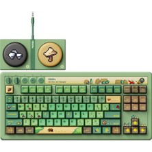 8bitdo Retro 87 Forest Wonder Mekanik Klavye Bluetooth/2.4g/usb-C Kablosuz Oyuncu Klavyesi Lisanslı Windows ve Android