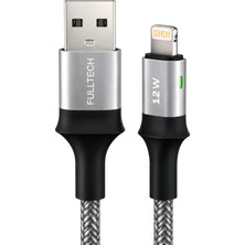 Bontec 12W Şarj Kablosu, 2.4A USB To Lightning Şarj ve Data Kablosu, 1.2 Metre Kablo Uzunluğu, Dayanıklı Örgü Kablo, Esnek ve Dayanıklı Yapı