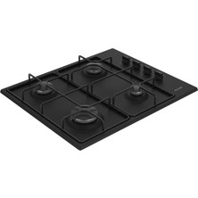 Arçelik OMD D 611 ES Gazlı Metal Tablalı Ocak Siyah Emaye Modern Tasarım Dört Gözlü Güçlü Performans