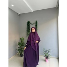 Yüsra Collection Papatya Nakışlı Liza Elbise ve Uzun Sufle 2”li Takım