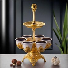 Fair Home Türk Kahvesi Fincan Takımı Askılıklı Metal Gold – Mirra Model