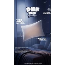 İz Home Pufpuf Yastık | Orijinal Microjel Destekli Iç Dolgu | Pamuklu Akfil Kumaş | Yumuşak Form | 50X70 cm | 850GR-