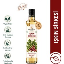 Bala Hatun Işkın Sirkesi 500ML - Doğal Fermantasyon - 6 Ay Dinlendirilmiş Özel Tarif - Rhubarb Vinegar