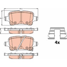 Swap Arka Fren Balatası Opel Astra K 1.0-1.4-1.4t-1.6t-1.6 Cdtı 16>22 (106.5X46.3X16.6)