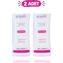 Zngzrmll Rosemix - Gül Özlü Alovera Vitamin-E El ve Vücut Losyonu - 2 Adetlik Set