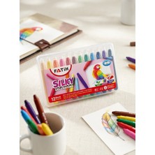 Tüftürük Fatih Sılky Gel Crayons Jel Mum Boya 12'li Çevirmeli Mekanizmalı