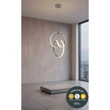 Mylüx Aydınlatma Venüs Modern Beyaz LED Avize Yatak Odası - Hol - Salon