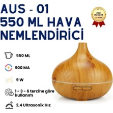 Odea Tr Kumandalı Oda Nemlendirici, Difüzör Buhar Ultrasonik Hava Nemlendirici, Aromatik Oda Kokusu 7 Renk LED Işıklı, 550 ml