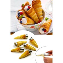 Odea Tr 6'li Lüx Çelik Korneo Kalıbı Milföy Kalıbı Kek Pasta Sunum Kalıpları