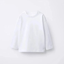 Dereff Unisex Uzun Kol T-Shirt (Beyaz) 7-8 Yaş