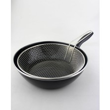 Odea Tr Tek Sap Kalın Emaye Büyük Boy Kızartma Tavası Wok Tava Fritöz 26 cm