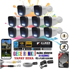 Odea Tr Exitcam 10 Kameralı Full Hd Sesli Ahd Güvenlik Seti – 16 Kanal Dvr, 320 GB Hdd, Renkli Gece Görüşü, Yüz ve Araç Algılama