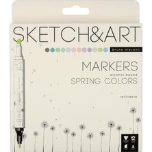 Odea Tr Brush Pen Çift Taraflı Marker Kalem Seti 12LI 22-0076/08