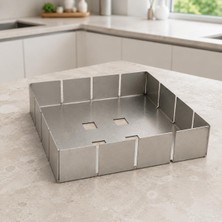 Odea Tr Paslanmaz Çelik Kek ve Pasta Kalıbı 20X20 cm – 5 cm Yükseklik – 304 Kalite