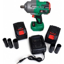 Odea Tr Akülü Somun Sökme Makinesi 800 Nm 21V Çift Bataryalı Darbeli Bijon Sökme Sıkma Anahtarı Seti