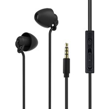Odea Tr Uyku Kulaklığı - Ultra Esnek Silikon Kulak Tıkaçları Gürültü Önleme Kablolu Uyku Kulaklığı Uyku, Uykusuzluk, Horlama, Uçak Seyahati, Rahatlama, Asmr (Siyah) Için Mikrofonlu Kulaklıklar