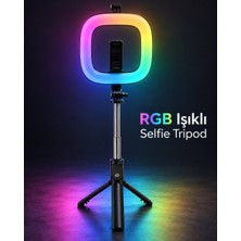 Aydogan's Fotoğraf ve Video Çekimi Için Rgb Halka Işık Bluetooth Kumandalı Telefon Tripodu
