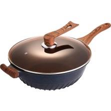 Odea Tr Tıbbi Taş Kızartma Tavası Wok Non-Stick 32CM Indüksiyon Gaz Sobası Için