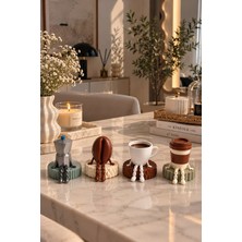 Niks Home Sevimli Kahve Köşesi 4’lü Biblo Seti Sorelis - Kahve Çekirdeği - Moka Pot - Kupa - Bardak Dekoratif