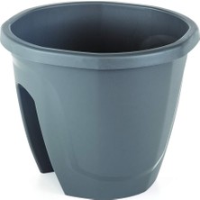 Odea Tr ZS01 Zümrüt Balkon Saksı Askı Aparatı ile Birlikte 29,7cm, 7.5 Litre Antrasit