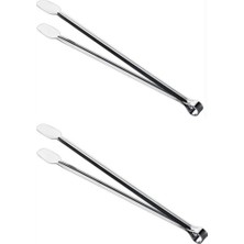 Odea Tr Klasik Metal Mangal Maşası 32 Cm-27 cm Uzun-Kısa Boy Çelik Yemek Barbekü Izgara Kömür Köz (32 cm - 2 Adet)