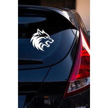 Odea Tr Kurt Oto Sticker – Agresif Kurt Figürlü Araba Cam Kaput Motor Sticker 15X14CM