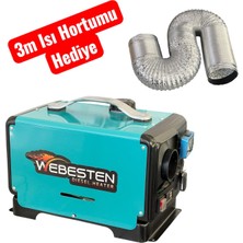 Webesten Taşınabilir Lityum Akülü Dizel Isıtıcı 12/24/220V (Webasto,Vebasto,Akülü Mazotlu Isıtıcı) Bluetooth'lu Webesten Isıtıcı
