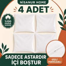 Happy Trend Pamuk Gizli Fermuarlı Boş Kırlent Iç Astarı 15 Farklı Ölçü Seçeneği