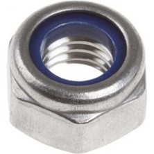 Norm M5 Dın 985 6 Kalite Fiberli Somun Beyaz Galvanizli 100 Adet