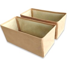 Happy Trend Bej Çekmece Içi Düzenleyici Organizer Set - Çok Amaçlı Dolap Içi Kutu Seti (28 * 13 * 13)